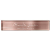 Porte-nom Pour Bureau Lashes rose Gold Blush Rose Microblush (Devant)