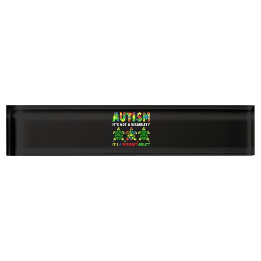 Porte-nom Pour Bureau L'autisme n'est pas une Sensibilisation sur l'auti (Devant)