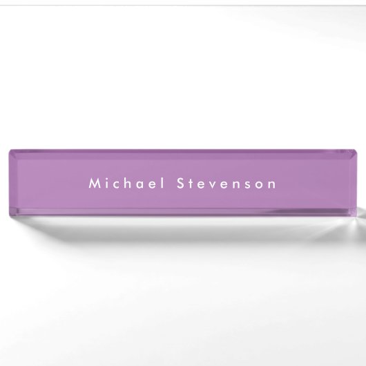 Porte-nom Pour Bureau Lavender tendance moderne professionnel (Devant)