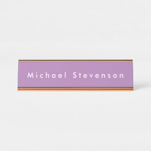 Porte-nom Pour Bureau Lavender tendance moderne professionnel