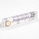 Porte-nom Pour Bureau Lavender Terrier Love