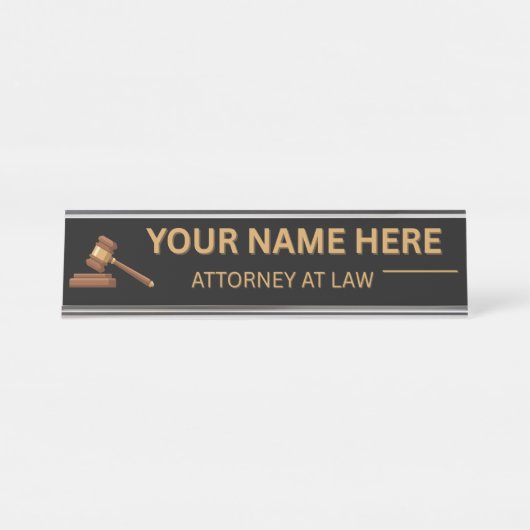 Porte-nom Pour Bureau Lawyers Gift Desk Name Plate (Devant)