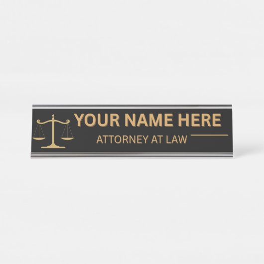 Porte-nom Pour Bureau Lawyers Gift Desk Name Plate (Devant)