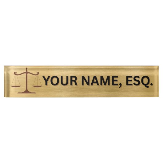 Porte-nom Pour Bureau Lawyers Gift Desk Name Plate (Devant)