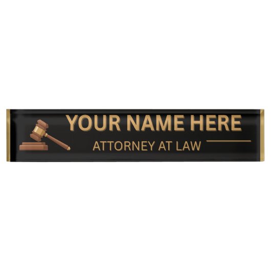 Porte-nom Pour Bureau Lawyers Gift Desk Name Plate (Devant)