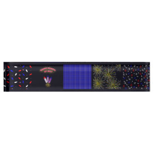 Porte-nom Pour Bureau Le 4 juillet Patchwork Motif - le 4 juillet