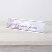 Porte-nom Pour Bureau Le beau pourpre personnalisent (Devant)