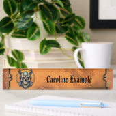 Porte-nom Pour Bureau Le crâne ailé.