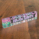 Porte-nom Pour Bureau Le crâne de sucre personnalisent (Taille)