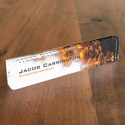 Porte-nom Pour Bureau Le feu ! (Taille)