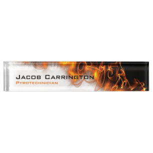 Porte-nom Pour Bureau Le feu !