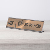 PORTE-NOM POUR BUREAU LE MÂLE S'ARRÊTE ICI (Devant)