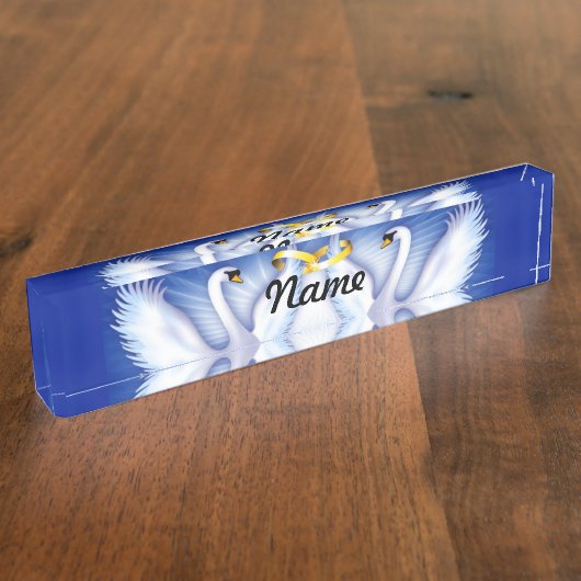 Porte-nom Pour Bureau Le Mariage de Swan (Taille)