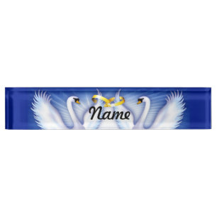Porte-nom Pour Bureau Le Mariage de Swan