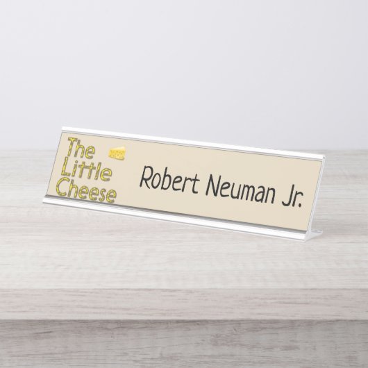 Porte-nom Pour Bureau Le Petit Fromage au Nom (Devant)