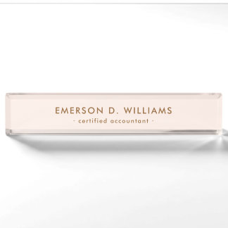 Porte-nom Pour Bureau Le rose clair et tendance minimaliste