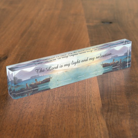 Porte-nom Pour Bureau Le seigneur d'océan de coucher du soleil est ma (Taille)