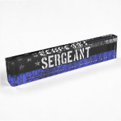 Porte-nom Pour Bureau Le sergent Thin Blue Line Distresse