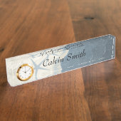 Porte-nom Pour Bureau Le thème de la plage côtière (Taille)