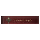 Porte-nom Pour Bureau L'Emblème de l'Amour. (Devant)