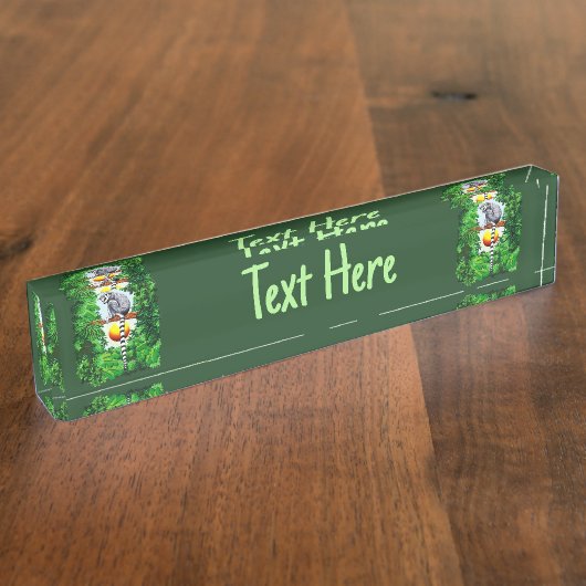 Porte-nom Pour Bureau Lémur de Madagascar (Taille)