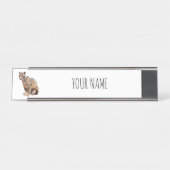 Porte-nom Pour Bureau léopard obscurci photo jungle gros animal de chat (Devant)