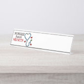 Porte-nom Pour Bureau Les infirmières ont des coeurs (Devant)