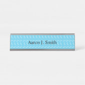 Porte-nom Pour Bureau Lettre initiale A, Aqua Blue (Devant)