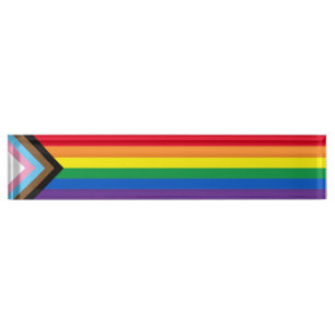 Porte-nom Pour Bureau Lgbtq arc-en-ciel diversité drapeau gay pride