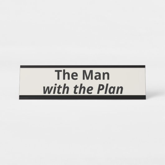 Porte-nom Pour Bureau L'homme avec le plan (Devant)