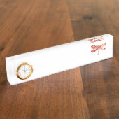 Porte-nom Pour Bureau libellule de fleurs avec sakura de bijoux (Taille)