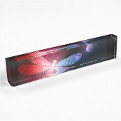 Porte-nom Pour Bureau libellule rouge brillante