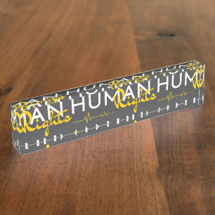 Porte-nom Pour Bureau Lifeline to Human Rights