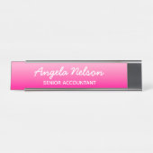 Porte-nom Pour Bureau Light and Hot Pink Ombre (Devant)