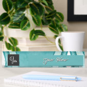 Porte-nom Pour Bureau Light Blue Marble Elegant Modern Pattern