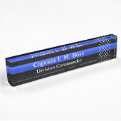 Porte-nom Pour Bureau Ligne Bleue Fin - Étoiles