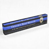 Porte-nom Pour Bureau Ligne Bleue Mince - Miranda