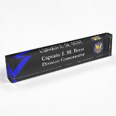 Porte-nom Pour Bureau Ligne Bleue Mince - Phoenix PD Patch Desk Nom Plaq