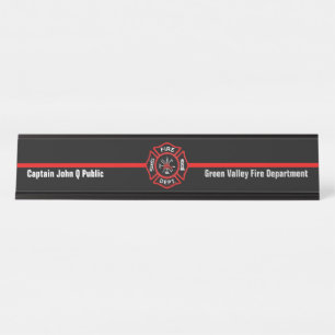 Porte-nom Pour Bureau Ligne rouge mince