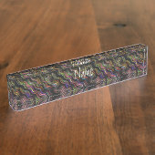 Porte-nom Pour Bureau Lignes Abstraites cool Art Thunder_Cove (Taille)