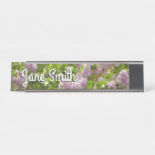 Porte-nom Pour Bureau Lilac Bush Belles fleurs de printemps violettes (Devant)