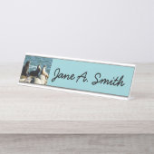 Porte-nom Pour Bureau Lions de la mer de San Diego (Devant)