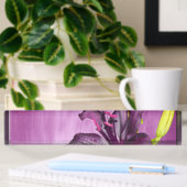 Porte-nom Pour Bureau Lis pourpre avec la cascade