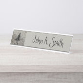 Porte-nom Pour Bureau Lizard noir (Devant)