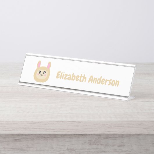 Porte-nom Pour Bureau Llama (Devant)