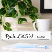 Porte-nom Pour Bureau LMSW est.2021