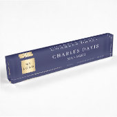 Porte-nom Pour Bureau Logo de bureau bleu marine