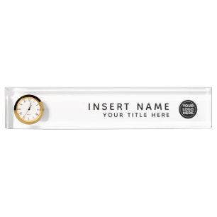 Porte-nom Pour Bureau Logo de Custom Your Company élégant