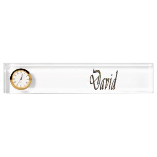 Porte-nom Pour Bureau Logo de David Name,