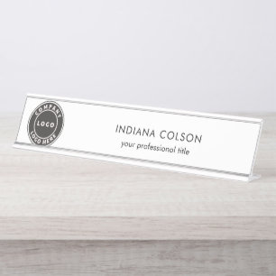 Porte-nom Pour Bureau Logo de l'entreprise moderne professionnel